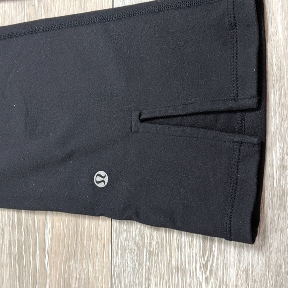 Lululemon Gather and Crow Crop Leggings Black/Wee Are From Space Pink sz 4 - Picture 8 of 12